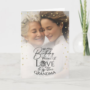 Carte Cadeau de anniversaire en retard minimaliste pour