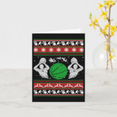 Carte Cadeau de basketball de Noël (Fleur jaune)