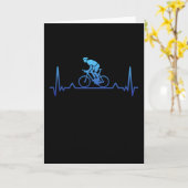 Carte Cadeau de battement de coeur de cycliste de cyclis (Fleur jaune)