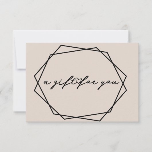 Carte Cadeau de Beauté Géométrique Subtile (Devant)