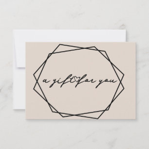Carte Cadeau de Beauté Géométrique Subtile