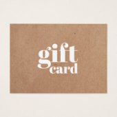 Carte cadeau de beauté Kraft imprimé simple (Devant)