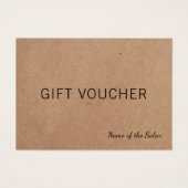 Carte cadeau de beauté Rose Kraft simple et élégan (Devant)