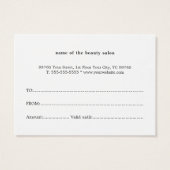 Carte cadeau de beauté simple gris rouge blanc (Dos)