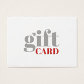 Carte cadeau de beauté simple gris rouge blanc (Devant)