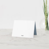 Carte Cadeau de bébé, merci, simple, chambray bleu adora (Dos)