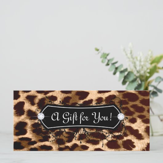 Carte cadeau de bijoux de mode Leopard (Debout devant)