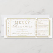 Carte cadeau de billet de concert blanc (Devant)