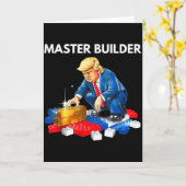 Carte Cadeau de blocs de construction Funny Trump Master (Fleur jaune)