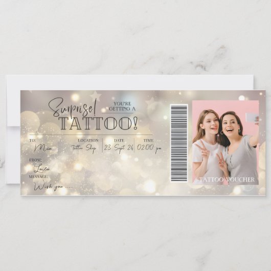 Carte Cadeau de Bon Anniversaire avec Tatouage Per (Devant)
