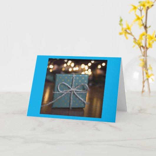 CARTE **CADEAU DE BONHEUR ET DE RECHERCHE CE NOËL** (Fleur jaune)