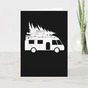 Carte Cadeau de camping-car festif arbre de Noël