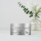 Carte cadeau de carte de crédit en feuille d'argen (Debout devant)