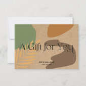 Carte cadeau de certificat abstrait moderne (Devant)