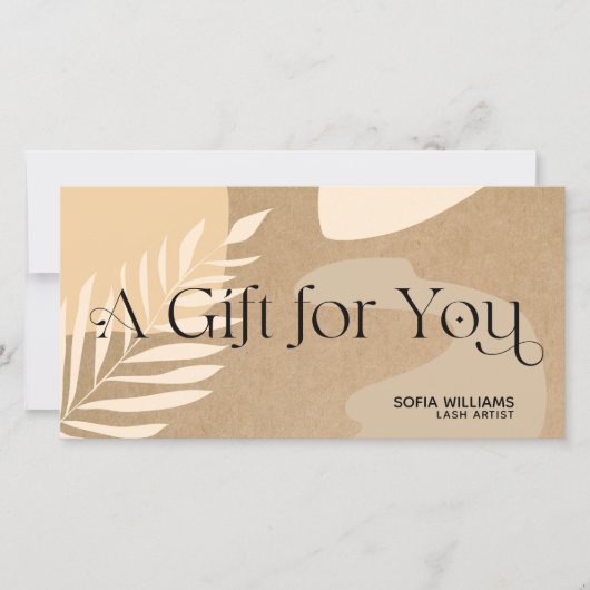 Carte cadeau de certificat abstrait moderne (Devant)