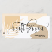 Carte cadeau de certificat abstrait moderne (Devant / Derrière)