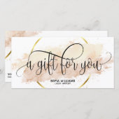 Carte cadeau de certificat abstrait moderne (Devant / Derrière)