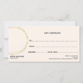 Carte cadeau de certificat abstrait moderne Ajoute (Dos)