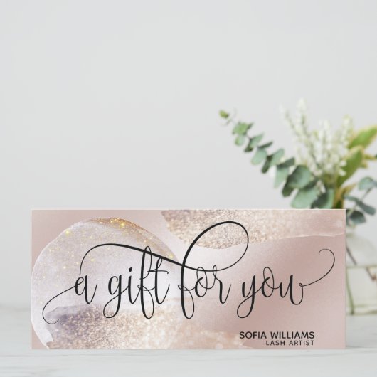 Carte cadeau de certificat Abstrait simple et mode (Debout devant)