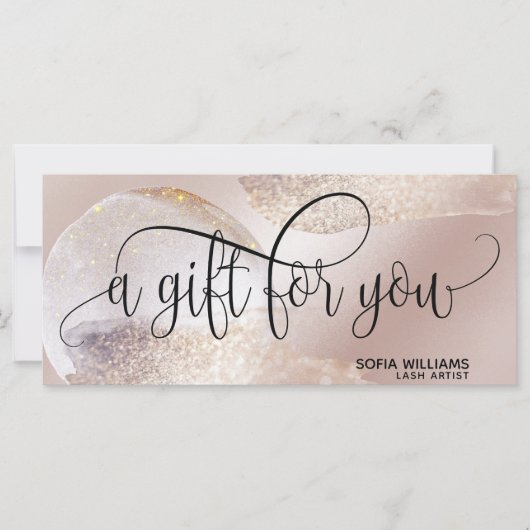 Carte cadeau de certificat Abstrait simple et mode (Devant)