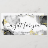 Carte cadeau de certificat Black Gold moderne Ajou (Devant / Derrière)