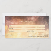 Carte cadeau de certificat Blush Dusty moderne (Dos)