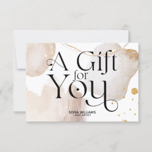 Carte cadeau de certificat Boho Abstrait moderne