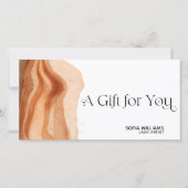 Carte cadeau de certificat Boho Terracotta moderne (Devant)