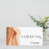 Carte cadeau de certificat Boho Terracotta moderne (Debout devant)