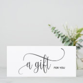 Carte cadeau de certificat cadeau simple et modern (Debout devant)