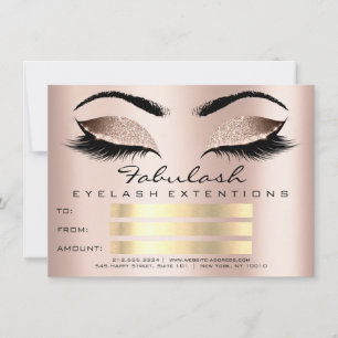 Carte Cadeau de Certificat d'Artiste en Maquillage de Lu