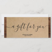 Carte cadeau de certificat de ferme papier d'artis (Devant)