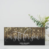 Carte cadeau de certificat de luxe moderne tendanc (Debout devant)