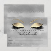 Carte Cadeau de Certificat de Maquillage d'Extension de (Devant / Derrière)