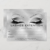 Carte Cadeau de Certificat de Maquillage Extension Cils  (Devant / Derrière)