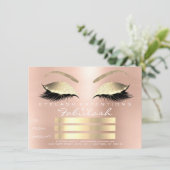 Carte Cadeau de certificat de maquillage Rose Gold Luxur (Debout devant)