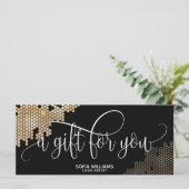 Carte cadeau de certificat de nid d'or moderne ten (Debout devant)