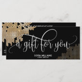 Carte cadeau de certificat de nid d'or moderne ten (Devant / Derrière)