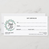 Carte cadeau de certificat de Noël moderne Ajouter (Dos)