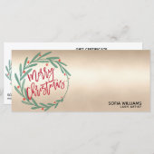 Carte cadeau de certificat de Noël moderne Ajouter (Devant / Derrière)