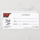 Carte cadeau de certificat de Noël moderne Ajouter (Dos)