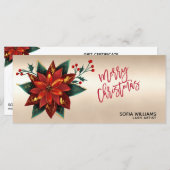 Carte cadeau de certificat de Noël moderne Ajouter (Devant / Derrière)