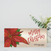 Carte cadeau de certificat de Noël moderne Poinset (Debout devant)