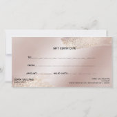 Carte cadeau de certificat de Parties scintillant  (Dos)