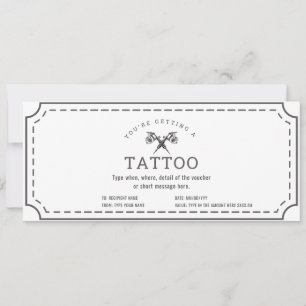 Carte cadeau de certificat de tatouage personnalis