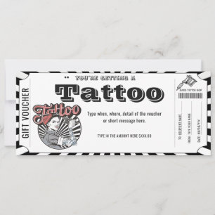 Carte cadeau de certificat de tatouage personnalis