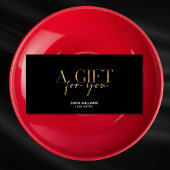 Carte cadeau de certificat de typographie or moder