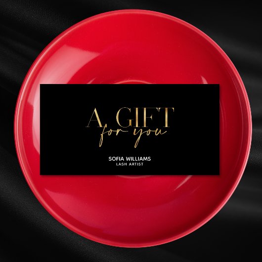 Carte cadeau de certificat de typographie or moder