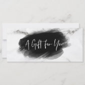 Carte cadeau de certificat noir moderne simple (Devant)