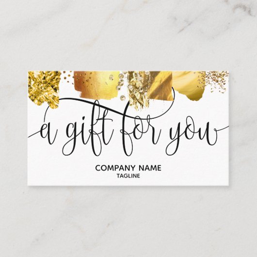 Carte cadeau de certificat Or simple et moderne (Devant)